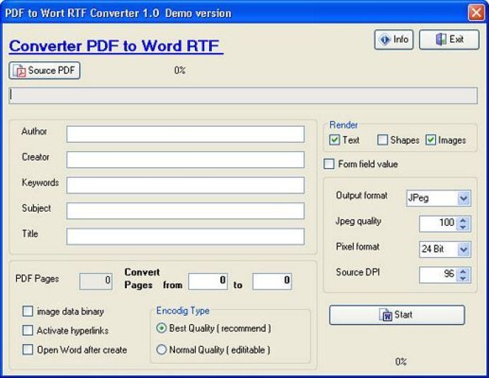 PDF to Word RTF Converter Download & Review