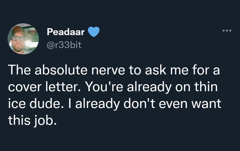 Reddit user shares hilarious cover letter for dishwashing job