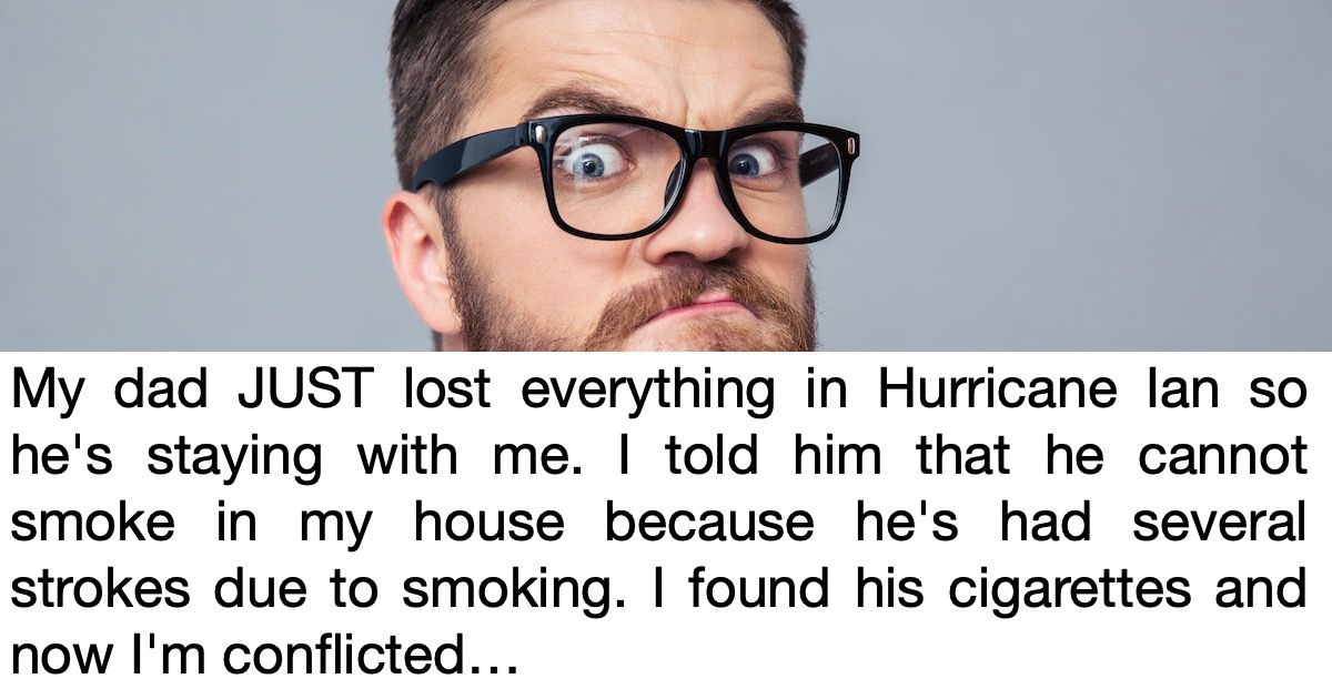 Man throws away homeless father's secret cigarettes in wake of stroke