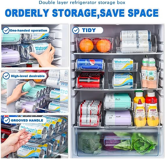 Fridge Box Rolling Shelf Dispenser ubiquitrip