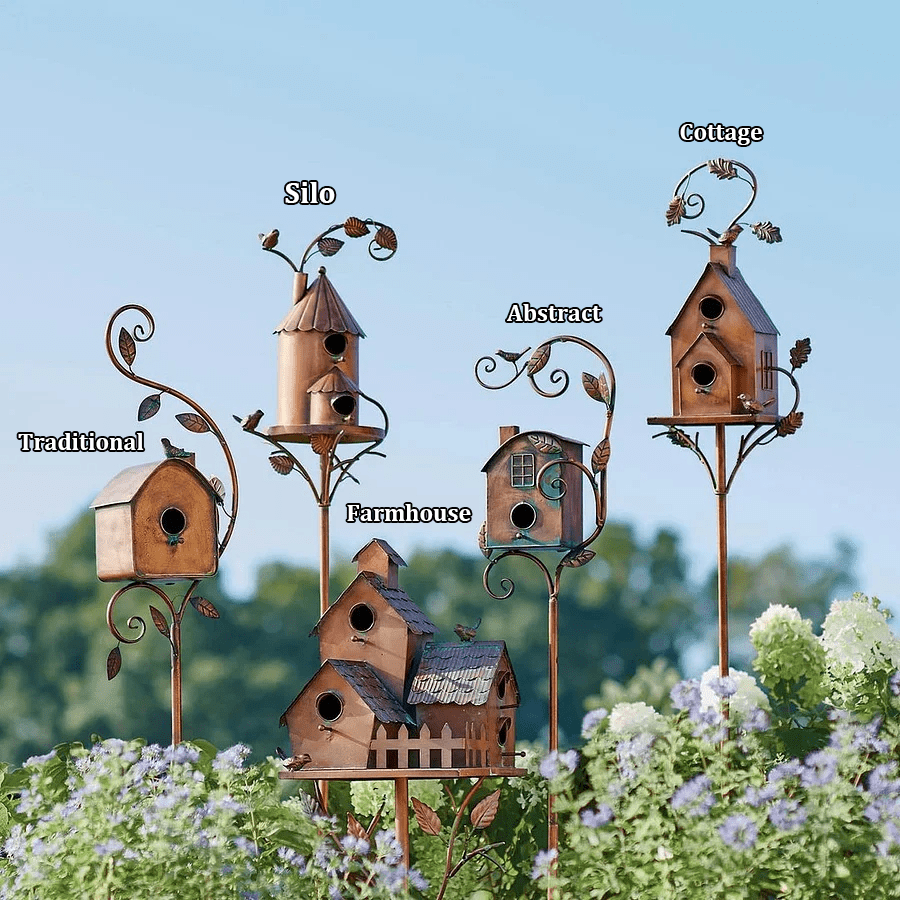 ️Handmade Metal Birdhouse Garden Stakes 𝐀𝐧𝐝𝐲 𝐎𝐚𝐤𝐥𝐚𝐧𝐝 𝐇𝐚𝐧𝐝𝐦𝐚𝐝𝐞®