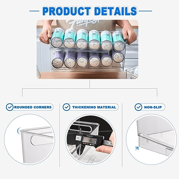 Fridge Box Rolling Shelf Dispenser ubiquitrip