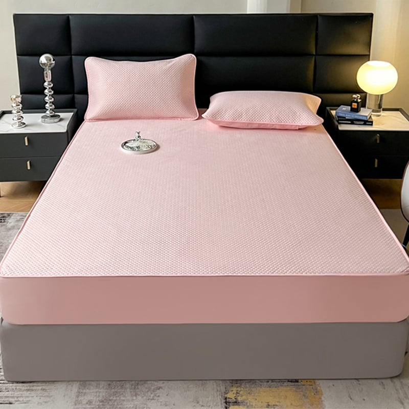 (🔥Big Sale)Retractable Summer Ice Silk Fitted Sheet / Quick Cooling B