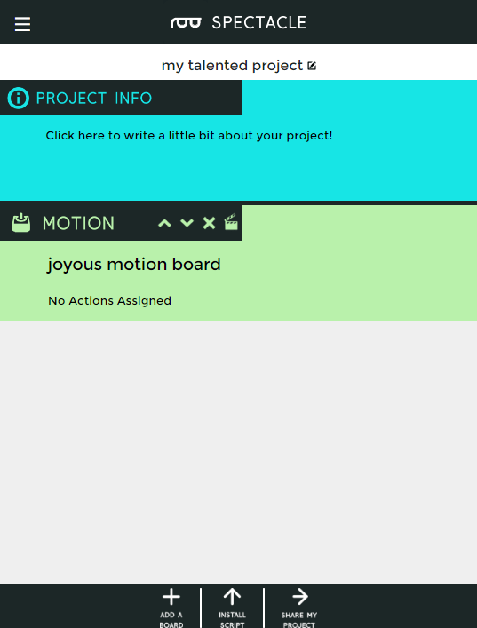Spectacle Motion Board Hookup Guide SparkFun Learn