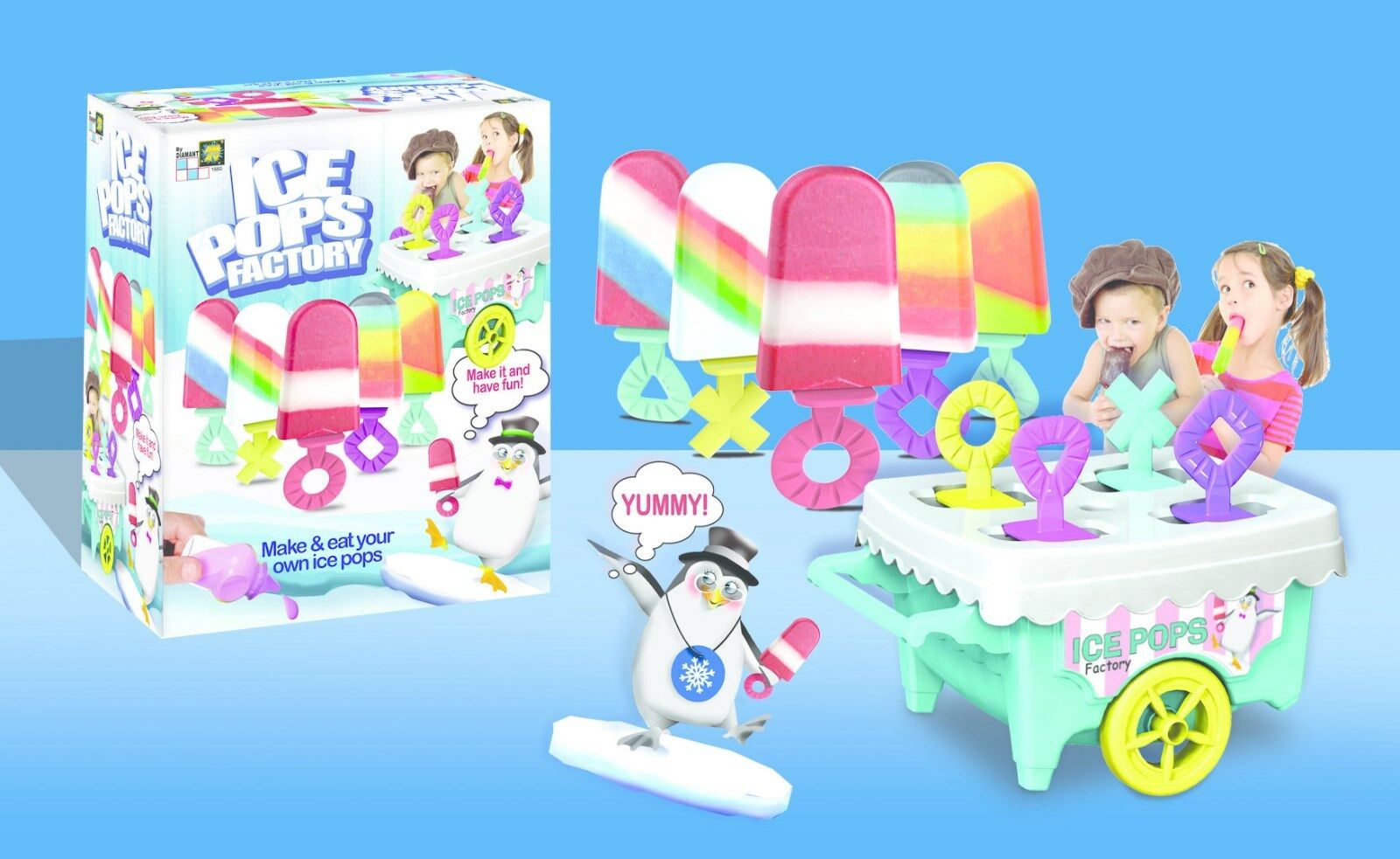 AMAV Childrens Make Your Own Ice Pops/Ice Block Factory Toy ⋆ Spend