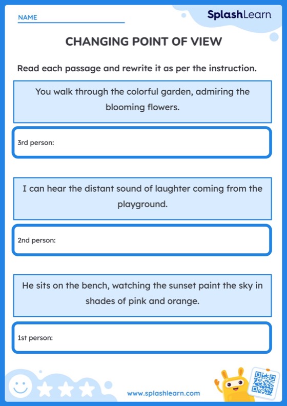 Point Of View Worksheets - Free & Printable | SplashLearn