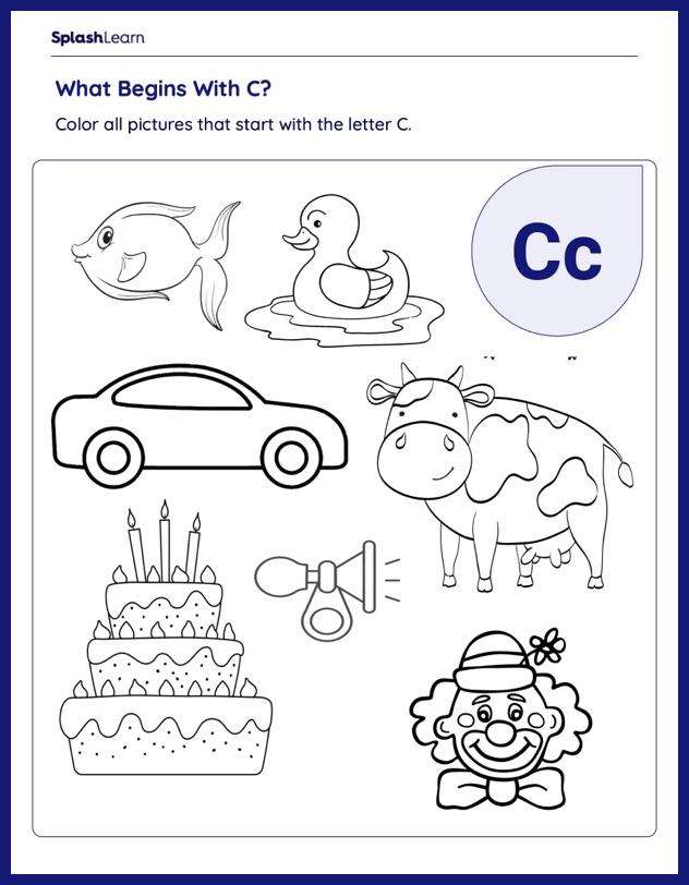 40 + Letter C Color By Number Coloring Page Color By Number Printable Sheets