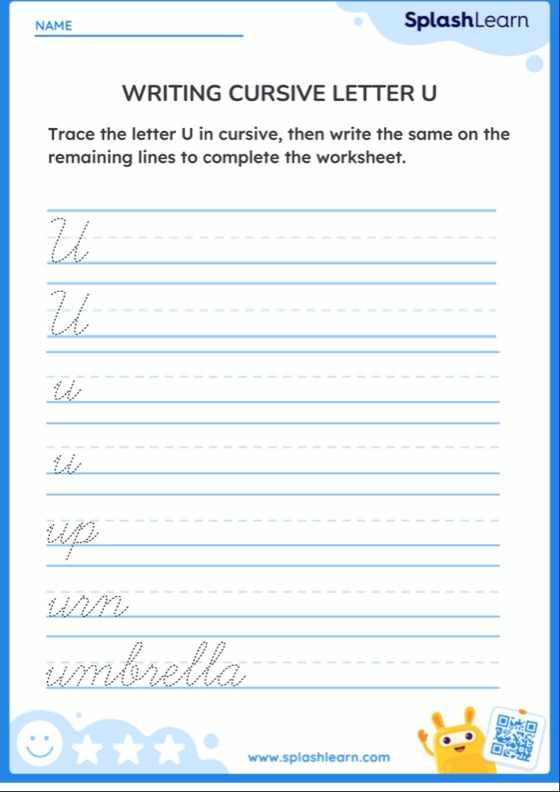 Cursive Letter U Worksheets - Free & Printable | SplashLearn
