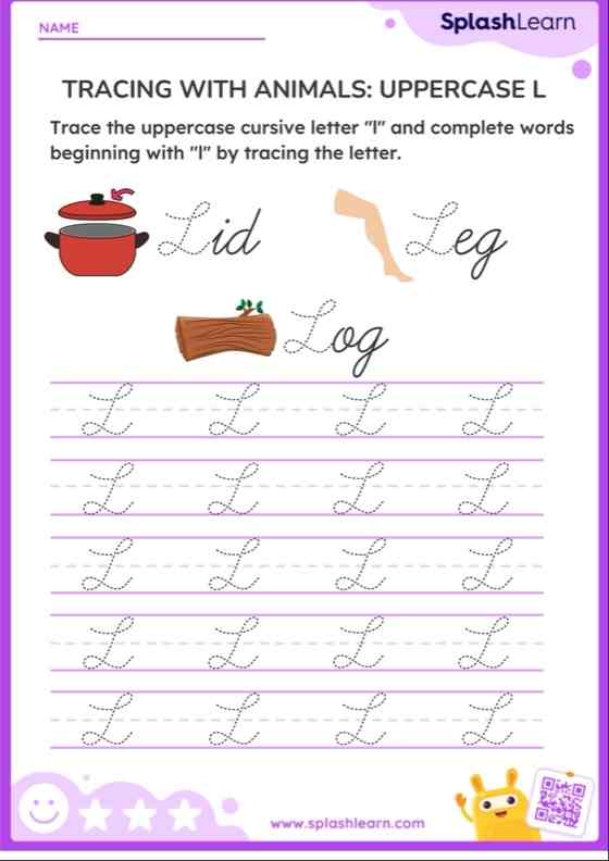 Cursive Letters: Uppercase L