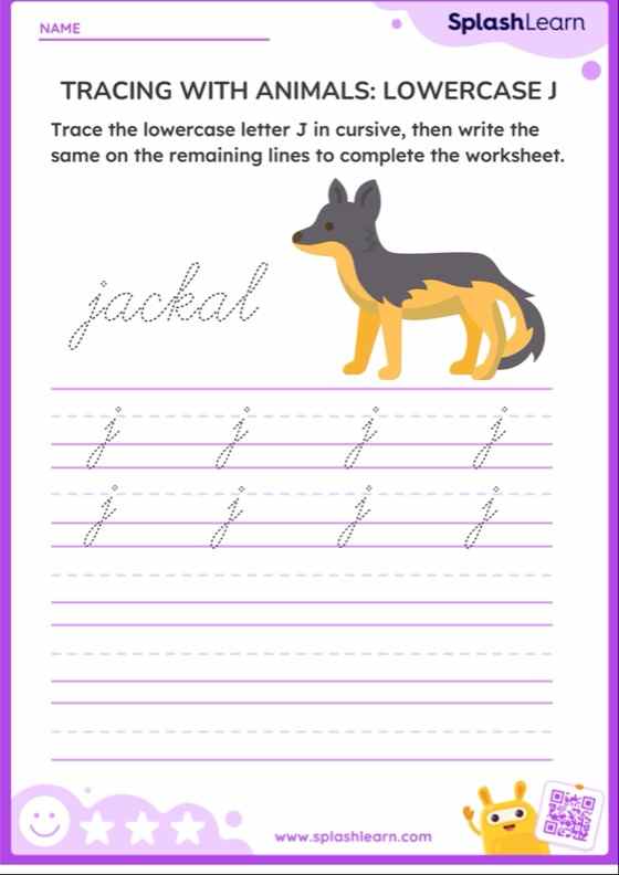Cursive Letter J Worksheets - Free & Printable | SplashLearn