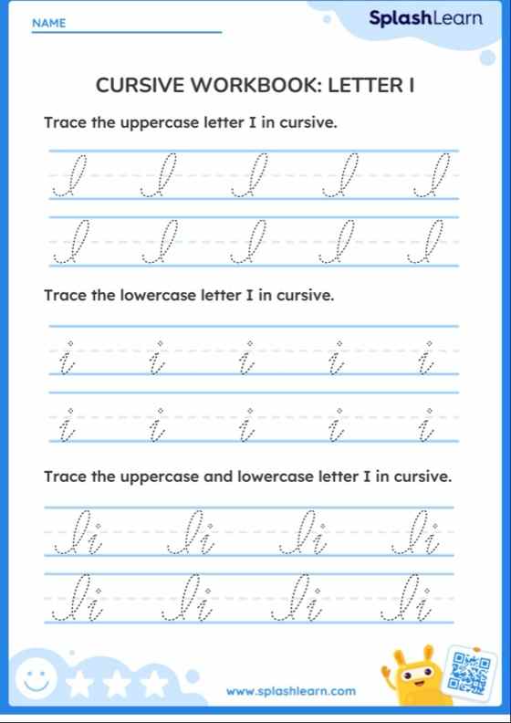 Cursive Workbook: Letter I
