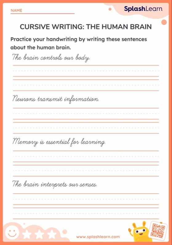 Cursive Writing The Human Brain — Printable ELA Worksheet