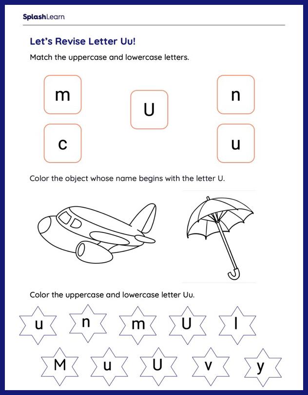Letter U Worksheets - Free & Printable | SplashLearn