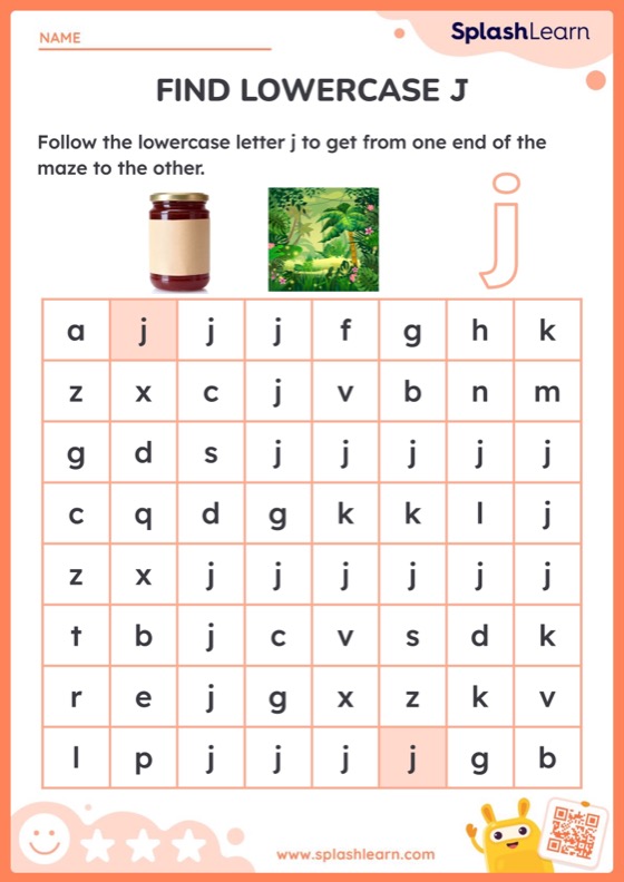 Letter J Worksheets for Kids Online SplashLearn