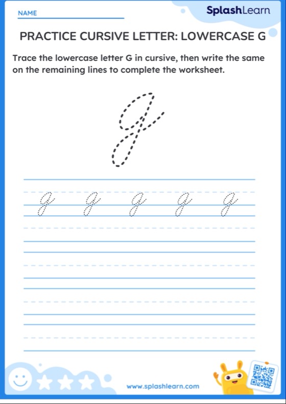 Cursive Letter G Worksheets - Free & Printable | SplashLearn