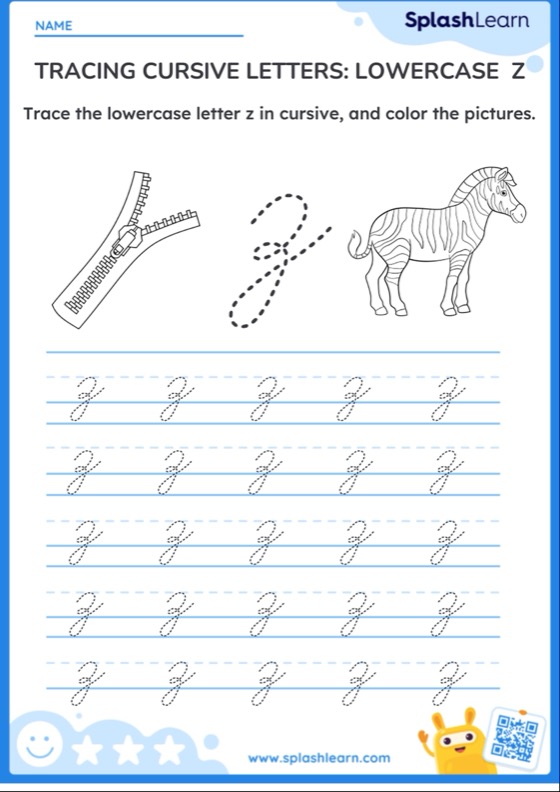 Cursive Writing Worksheets for Kids Online
