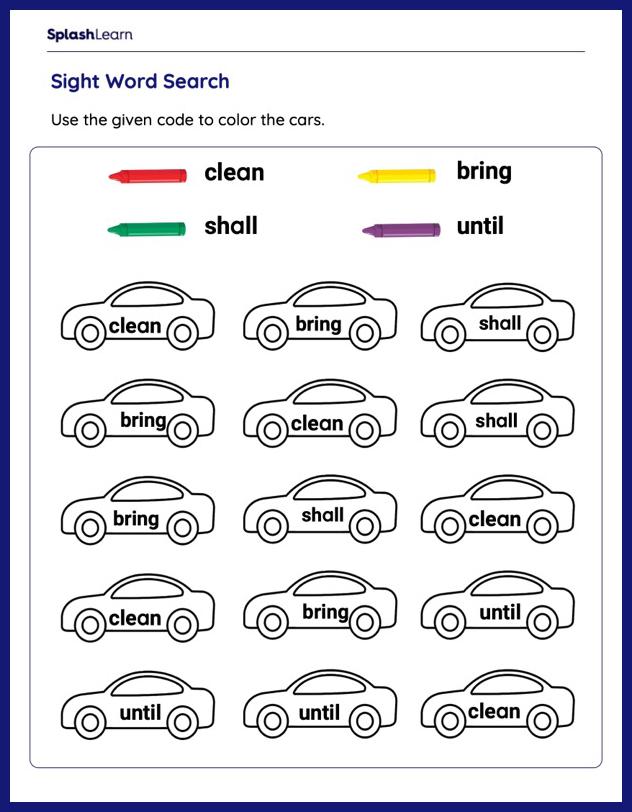 Use Code and Color ELA Worksheets SplashLearn