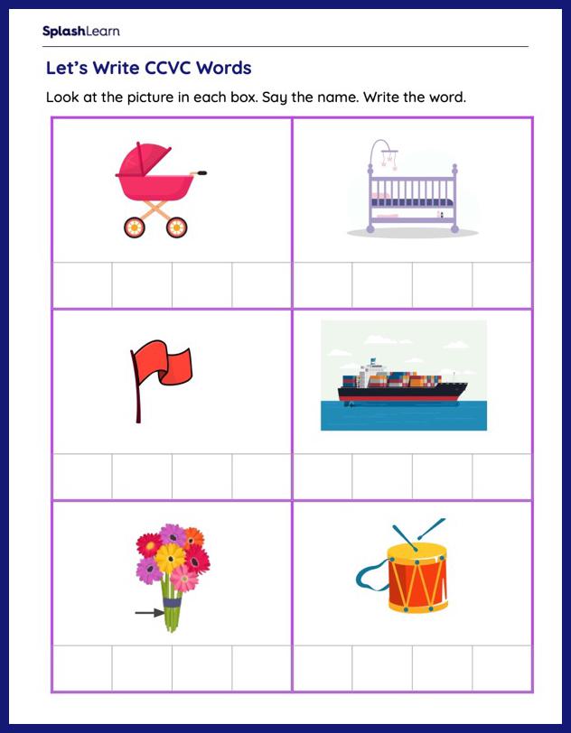 Write The CCVC Word Worksheet