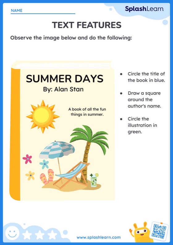 All About Text Features - Worksheet