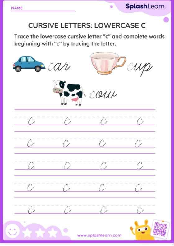 Cursive Letters: Lowercase C