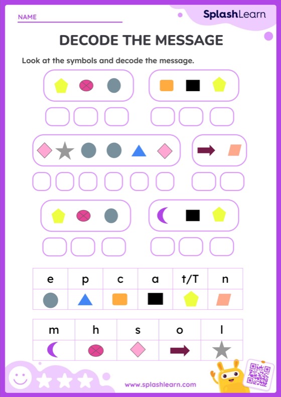 Decode The Message Worksheet