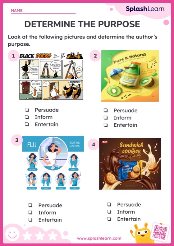 Determine The Purpose Worksheet