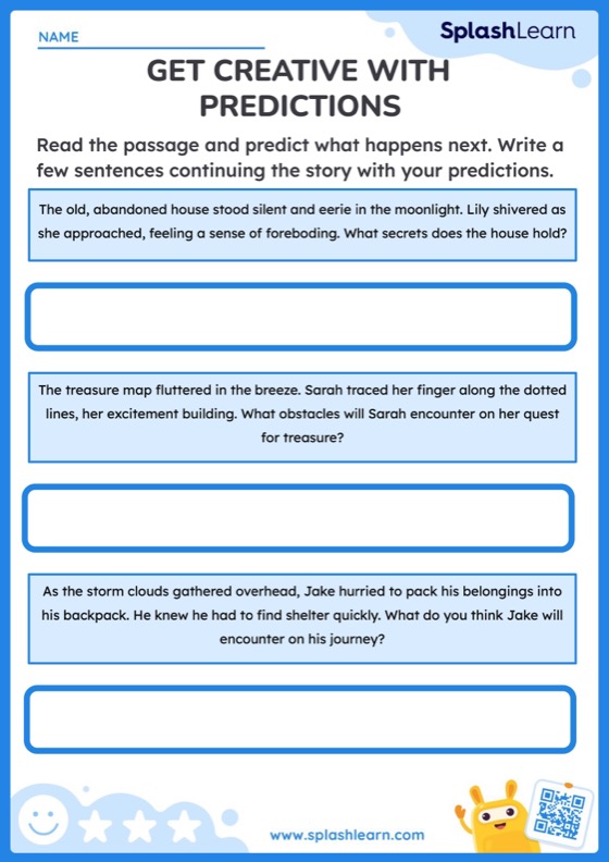 Get Creative With Predictions — Printable ELA Worksheet