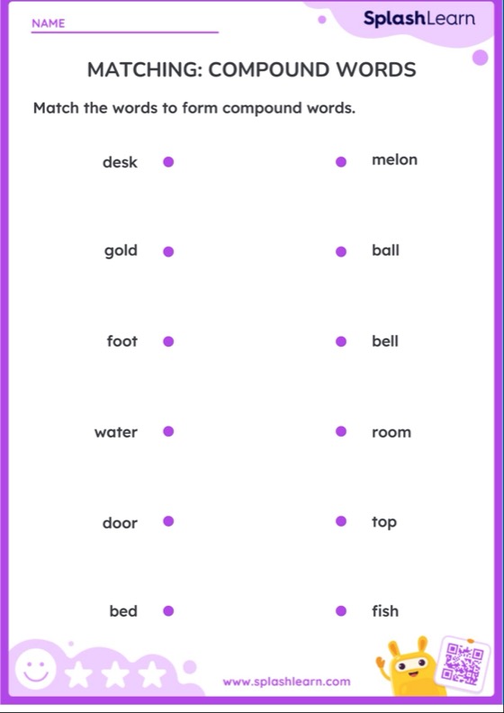 Matching: Compound Words - Worksheet