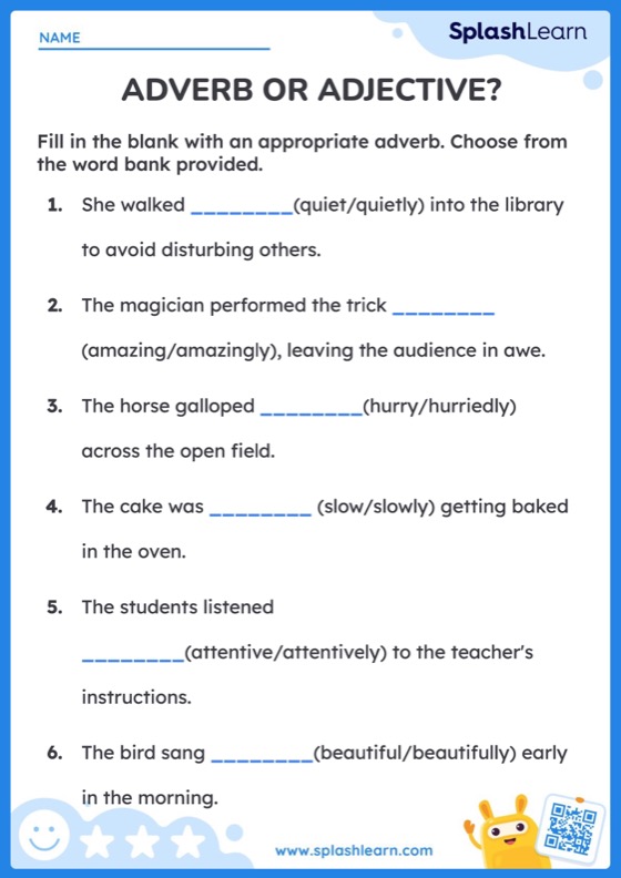 Use Adverb Or Adjective - Worksheet