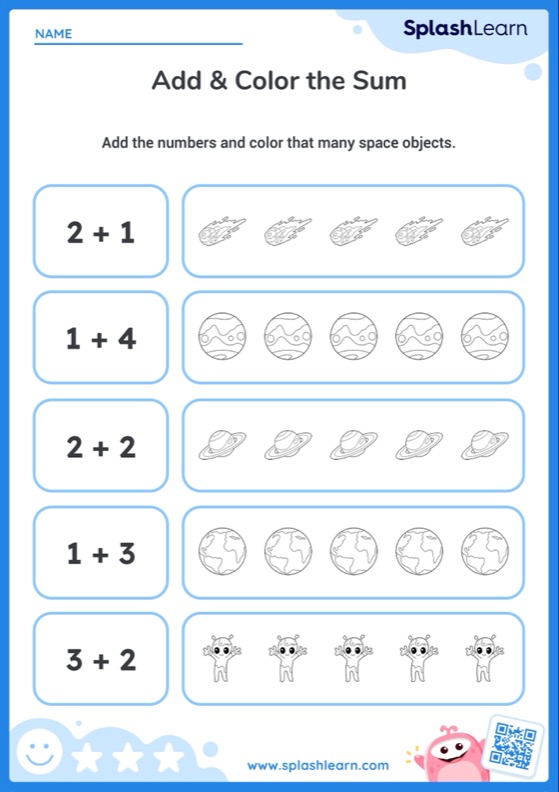 Addition Worksheets for Preschoolers Online SplashLearn