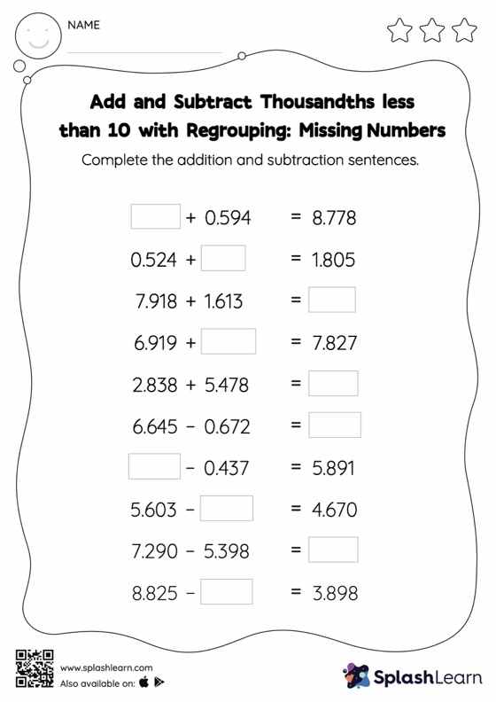 Subtract Decimals Worksheets for 5th Graders Online SplashLearn Page 6 Subtract Decimals Worksheets for 5th Graders Online SplashLearn Page 6