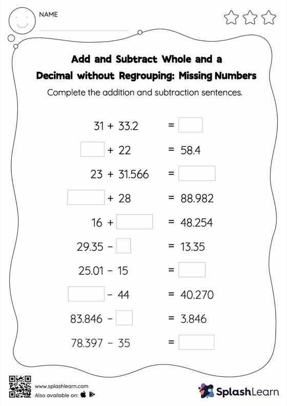 Decimal Operations Worksheets for 5th Graders Online SplashLearn Page 7