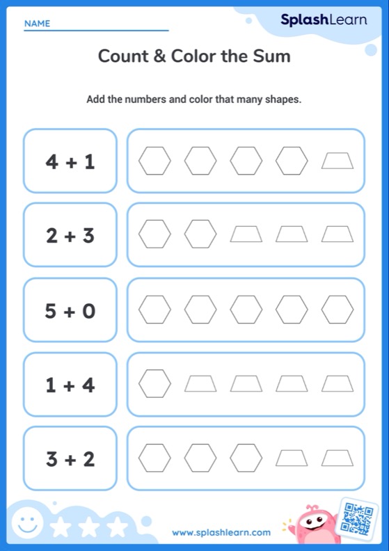 Color By Sum Worksheet