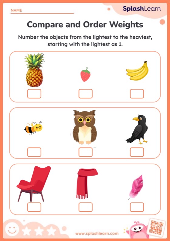 Comparing Weights Worksheets - Free & Printable | SplashLearn