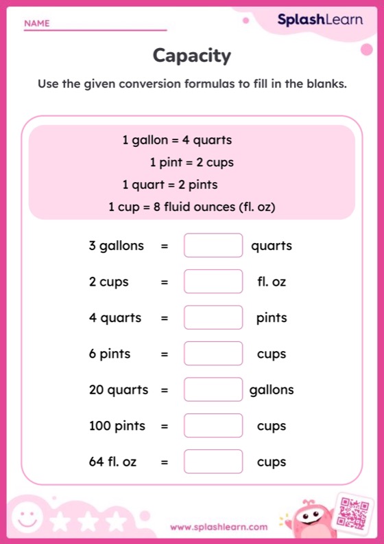 Conversion Of Measurement Units Worksheets - Free & Printable | SplashLearn