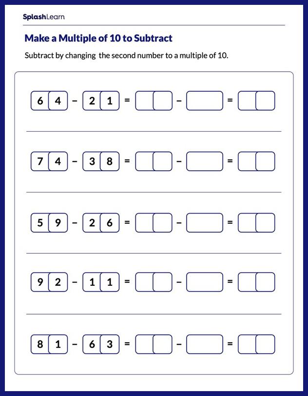 Making 10 to Find the Difference Math Worksheets SplashLearn