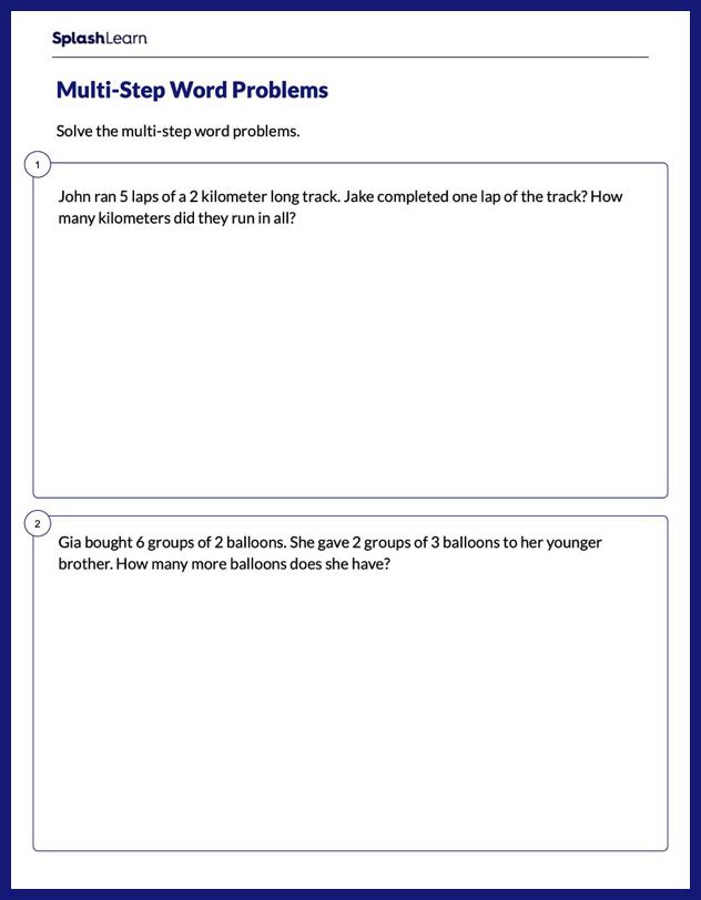 Multi Step Multiplication And Division Word Problems Worksheets Multi Step Multiplication And Division Word Problems Worksheets