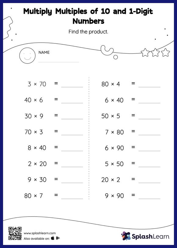 Multiply By Multiples Of 10 Worksheets - Free & Printable | SplashLearn