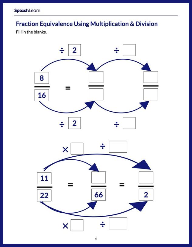 Equivalent Fractions Worksheets - Free & Printable | SplashLearn