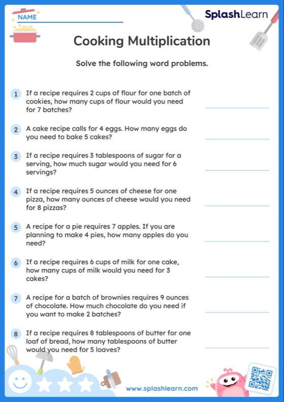 Free Printable Multiplication Word Problems Worksheets for 3rd Graders