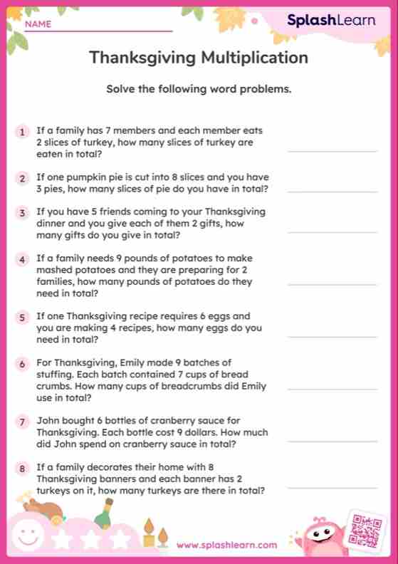 3rd Grade Math: Multiplication Word Problems Worksheets - Free