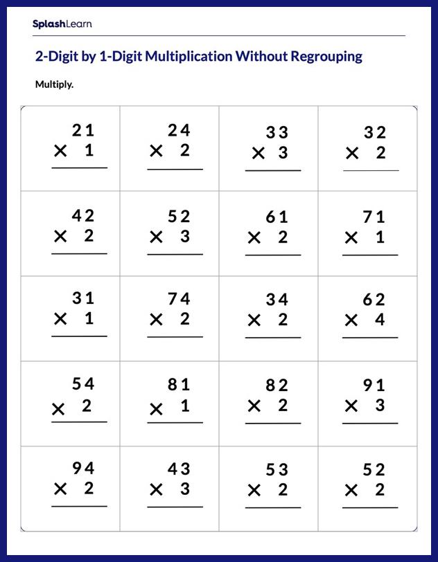 grade 3 multiplication vertical free math worksheets - multiplication