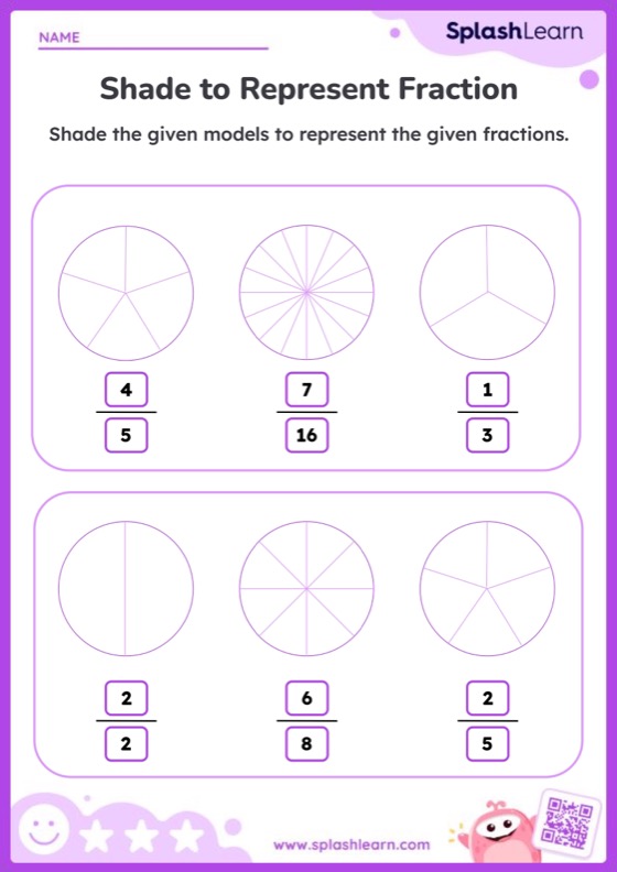 Fractions Using Models Worksheets - Free & Printable | SplashLearn