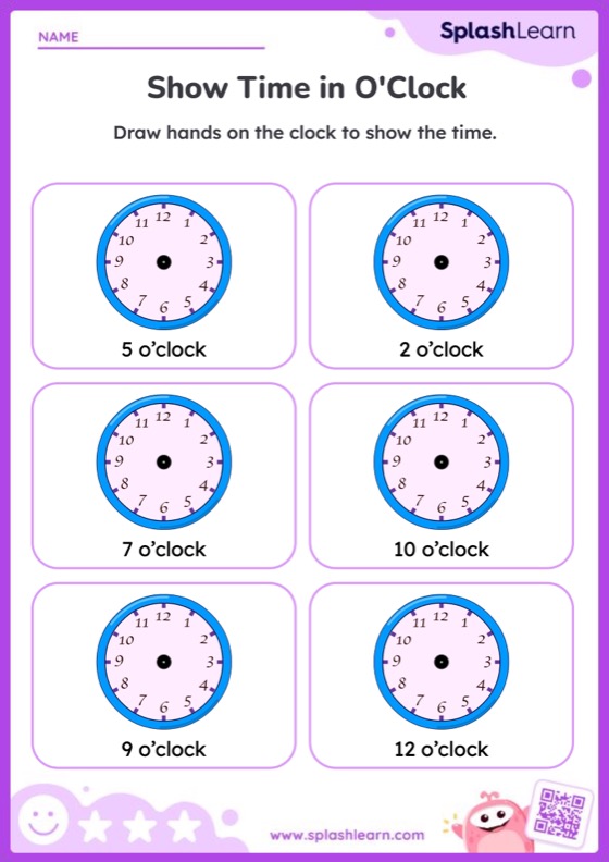 Analog Clock Worksheets for Kids Online SplashLearn