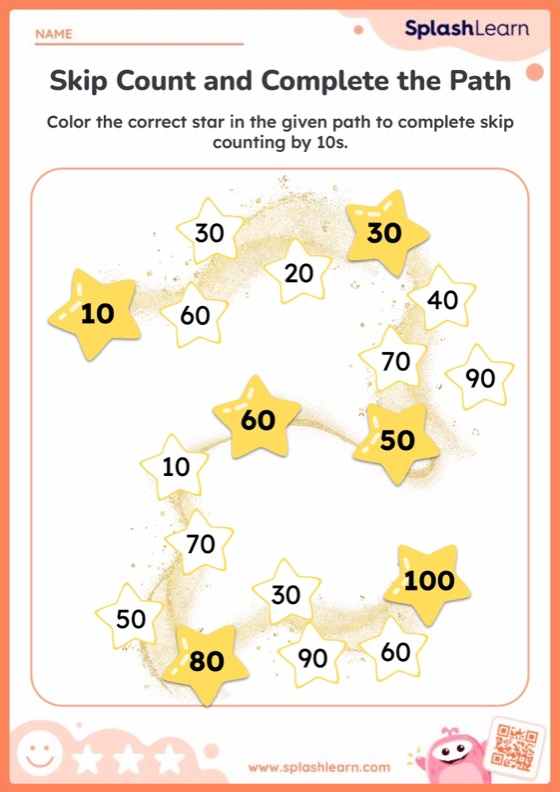 Skip Counting by 10 Games Online