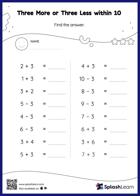 Basic Addition Problems within 10 Vertical Addition Math Worksheets SplashLearn