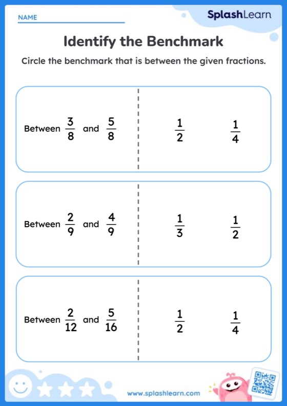 Benchmark Fractions Worksheet