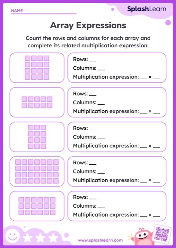 Describe Arrays - Worksheet
