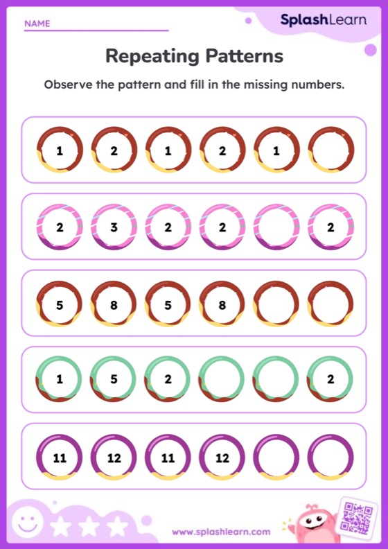 Number Patterns Worksheets- Free Printable | SplashLearn