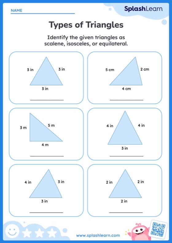 Identify the Type of Triangle - Worksheet